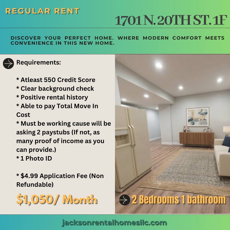 Apartment for rent at 1701 N 20th St #1F, Philadelphia, PA 19121