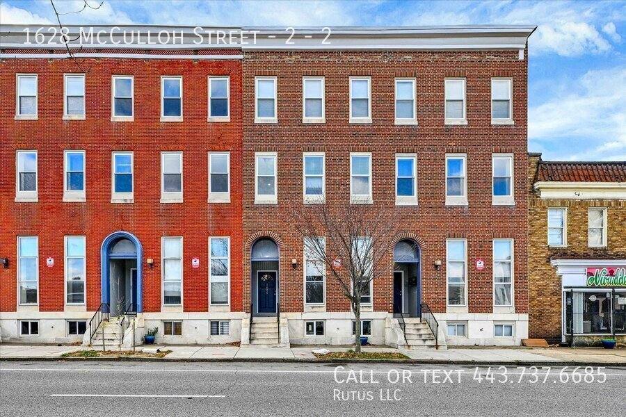 Townhouse for rent at 1628 McCulloh St #2, Baltimore, MD 21217