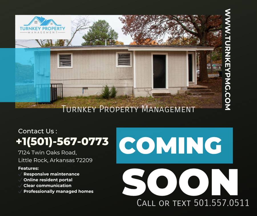 House for rent at 7124 Twin Oaks Rd, Little Rock, AR 72209