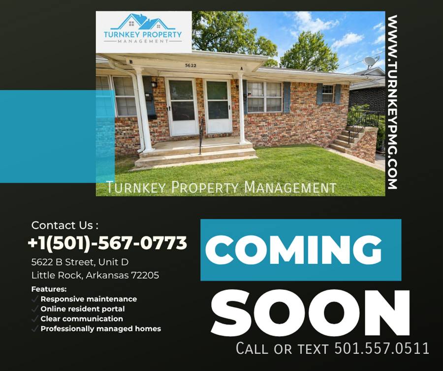 Apartment for rent at 5622 B St #D, Little Rock, AR 72205
