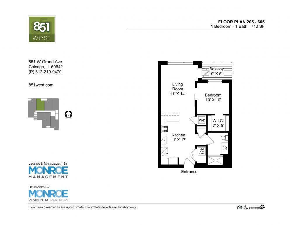 Apartment for rent at 851 W Grand Ave #405, Chicago, IL 60642