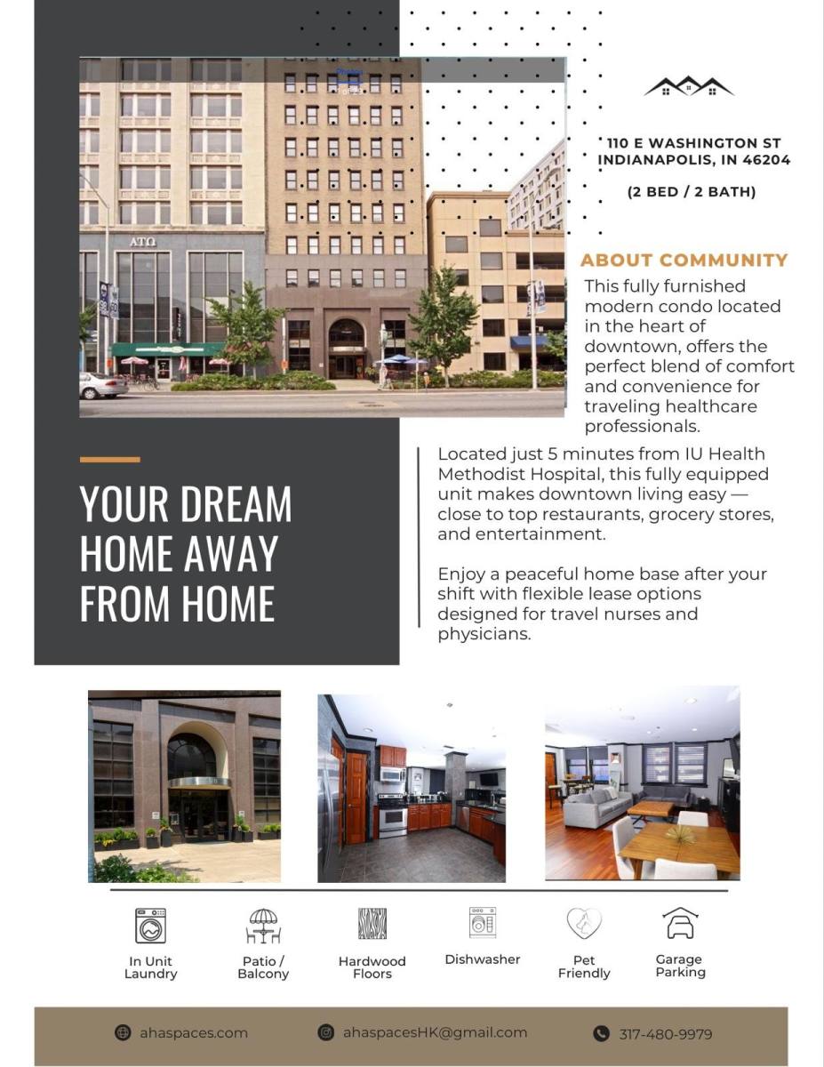 Condo for rent at 110 E Washington St, Indianapolis, IN 46204