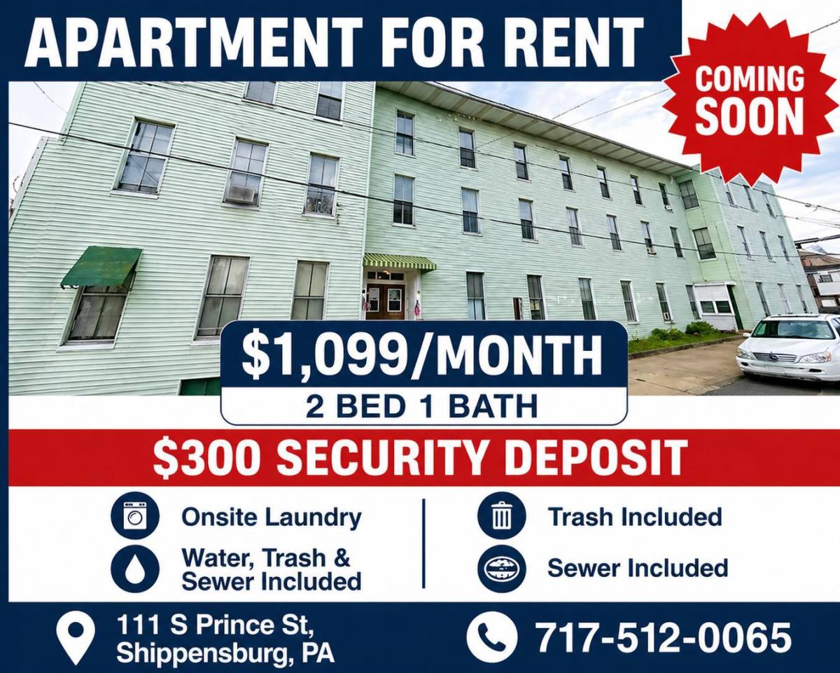 Apartment for rent at 111 S Prince St, Shippensburg, PA 17257