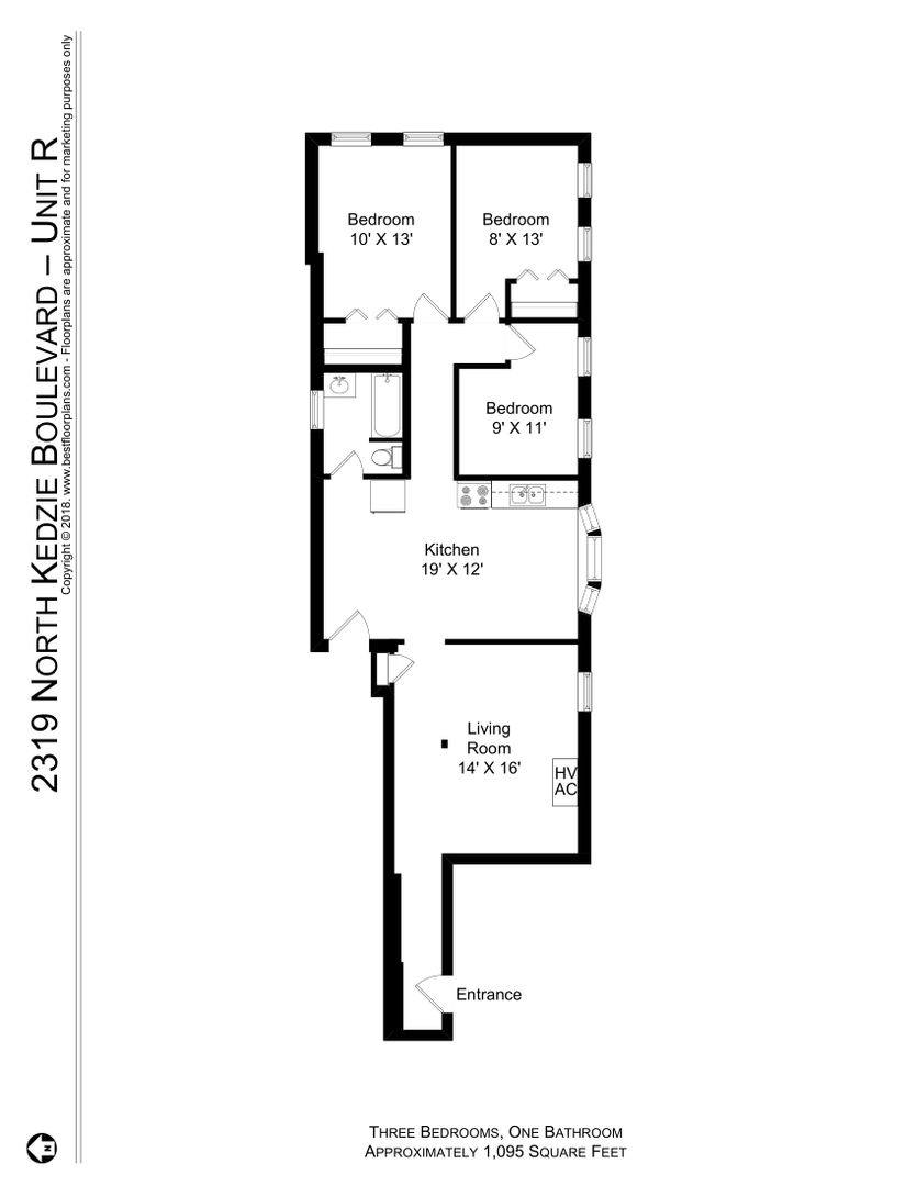 Apartment for rent at 2319-25 N Kedzie, Chicago, IL 60647