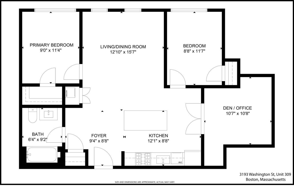 Apartment for rent at 3193 Washington St, Jamaica Plain, MA 02130