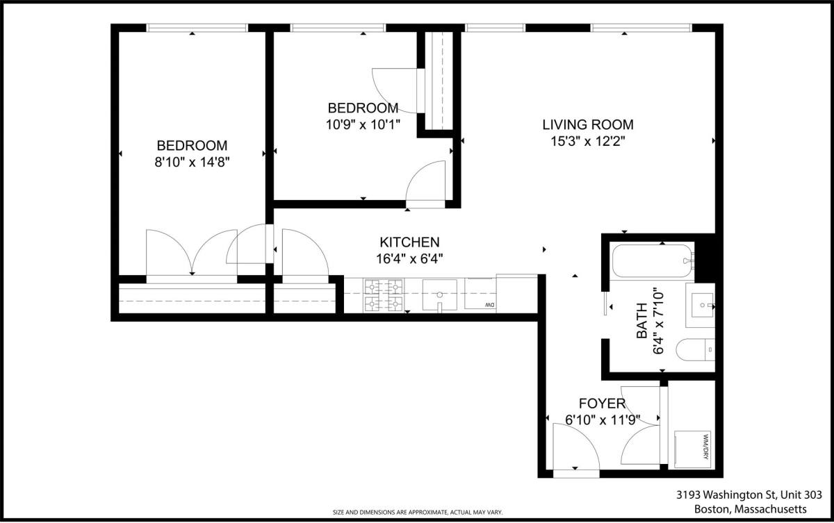 Apartment for rent at 3193 Washington St, Jamaica Plain, MA 02130
