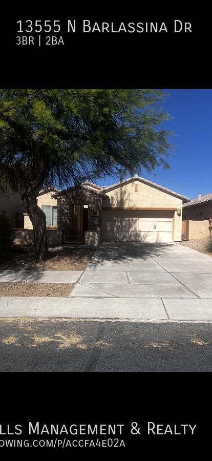 House for rent at 13555 N Barlassina Dr, Tucson, AZ 85755