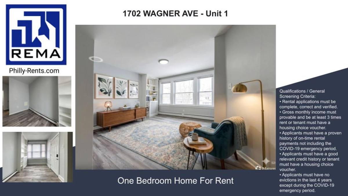 Apartment for rent at 1702 Wagner Ave, Philadelphia, PA 19141