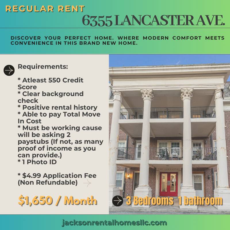 Apartment for rent at 6355 Lancaster Ave, Philadelphia, PA 19151
