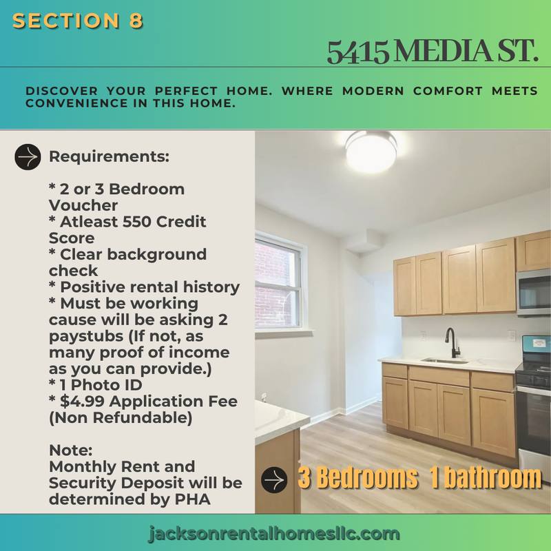 House for rent at 5415 Media St, Philadelphia, PA 19131