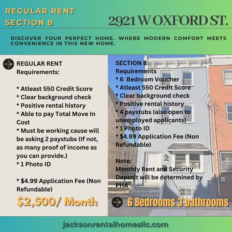 House for rent at 2126 N 20th St, Philadelphia, PA 19121