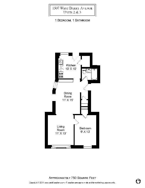 Apartment for rent at 3054 N Greenview Ave #2, Chicago, IL 60657