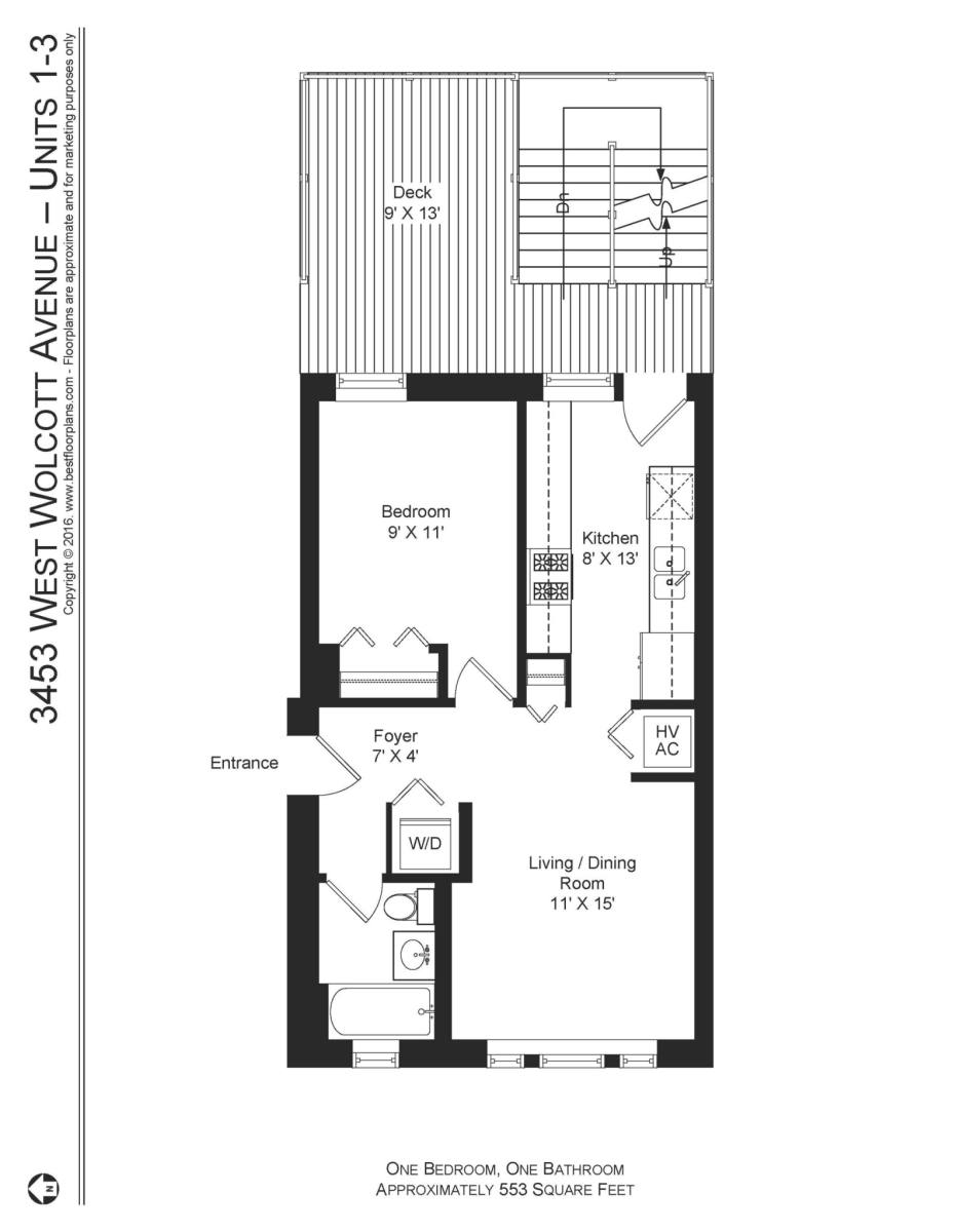 Apartment for rent at 1849 W Cornelia #3, Chicago, IL 60657