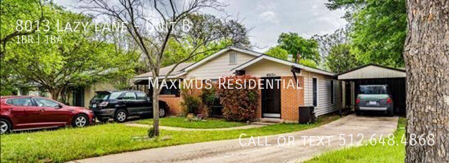 Apartment for rent at 8013 Lazy Lane #B, Austin, TX 78757