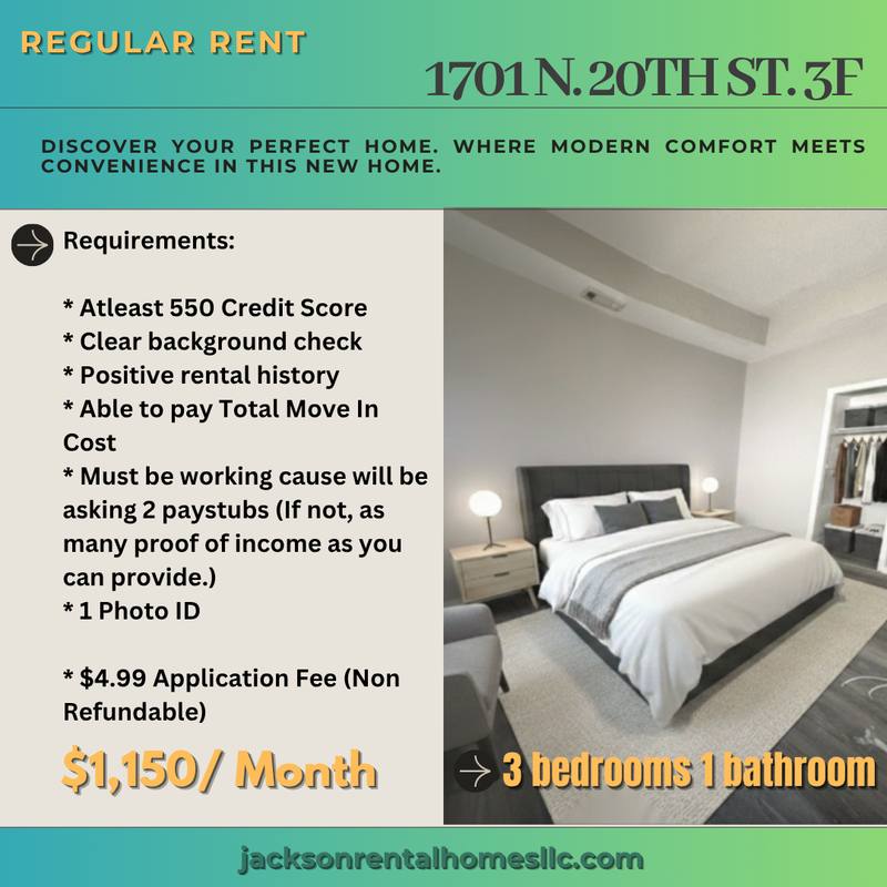 Apartment for rent at 1701 N 20th St #3F, Philadelphia, PA 19121