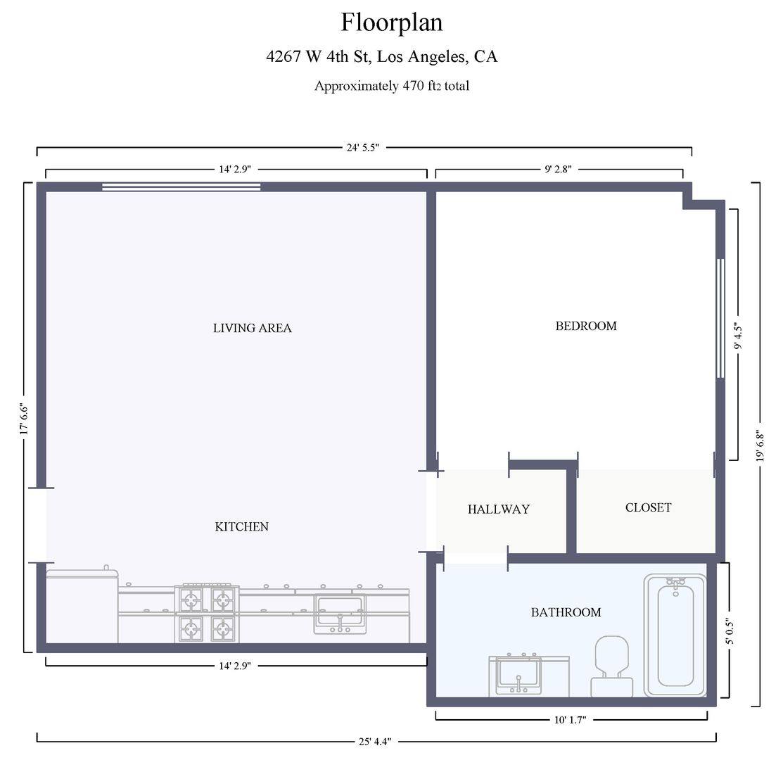 Apartment for rent at 4270 W 4th St, Los Angeles, CA 90020
