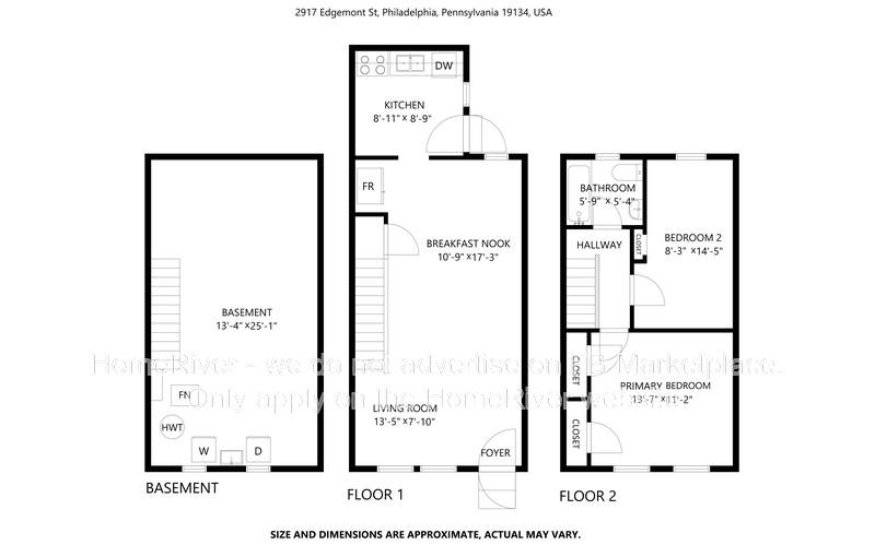 Townhouse for rent at 2917 Edgemont St, Philadelphia, PA 19134