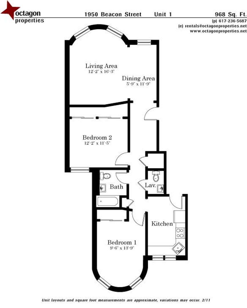 Apartment for rent at 1936 Beacon St #D3, Brighton, MA 02135