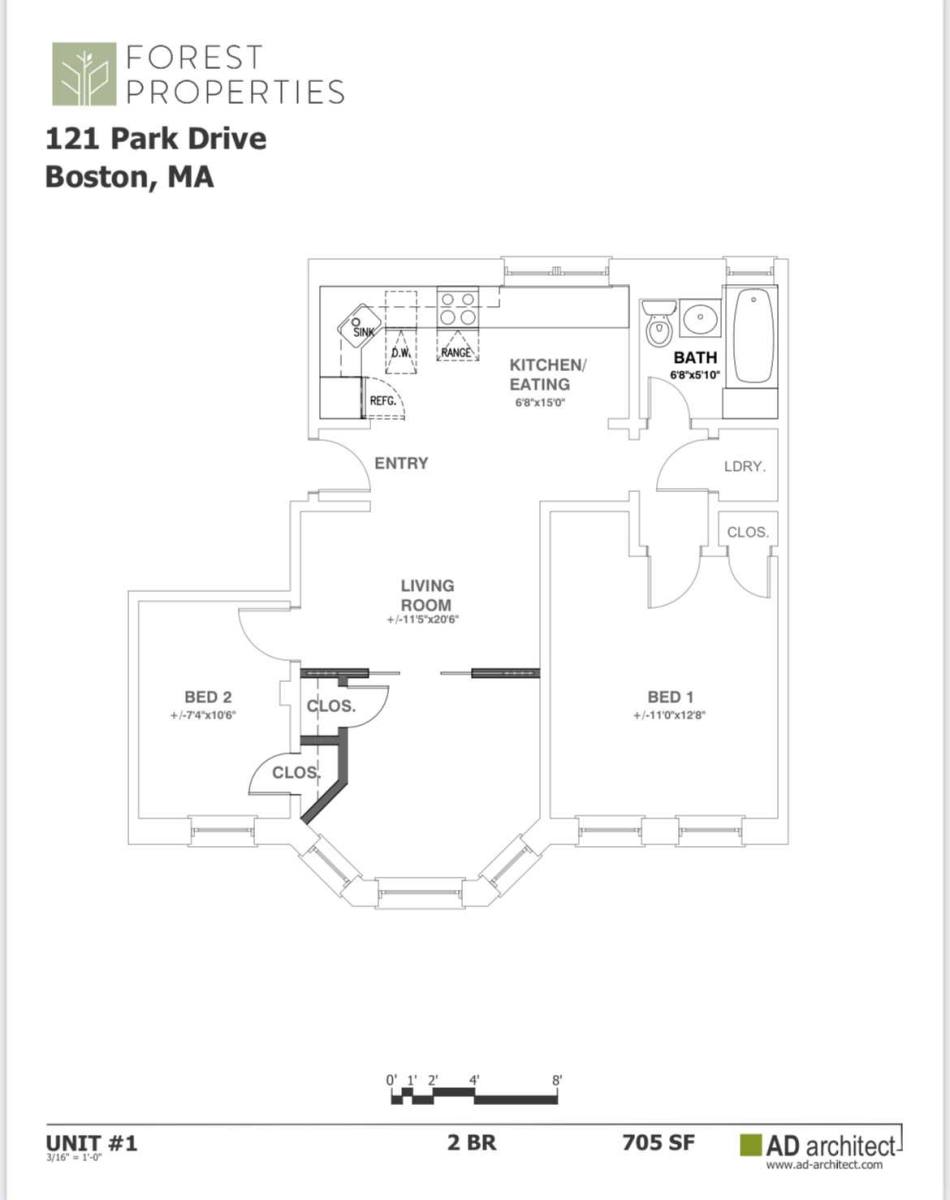 Apartment for rent at 121 Park Dr, Boston, MA 02215