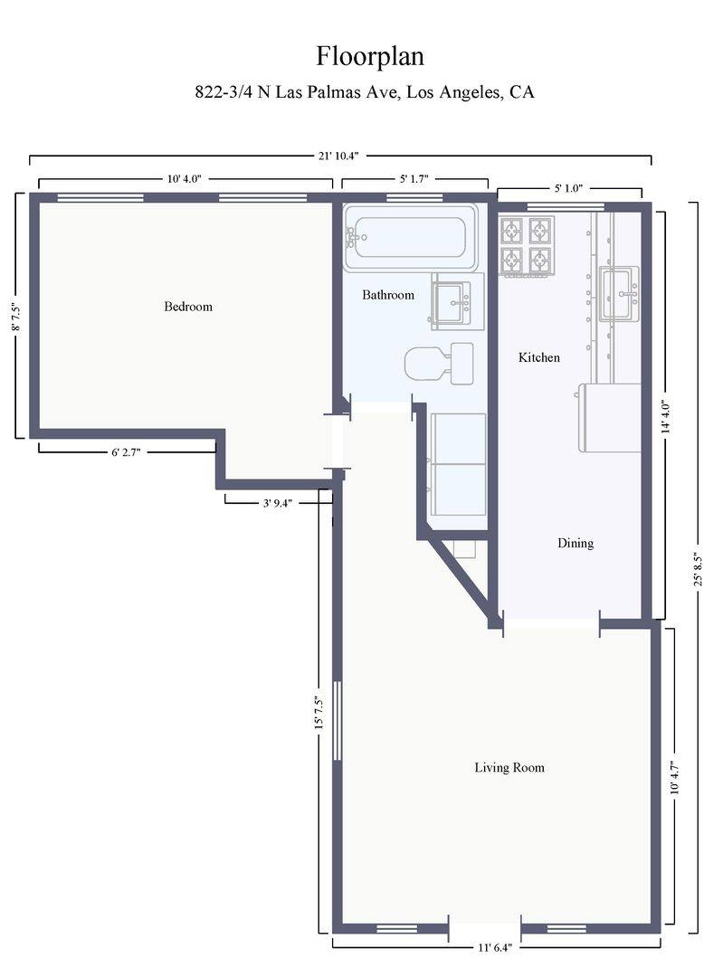 Apartment for rent at 822 N Las Palmas, Los Angeles, CA 90038