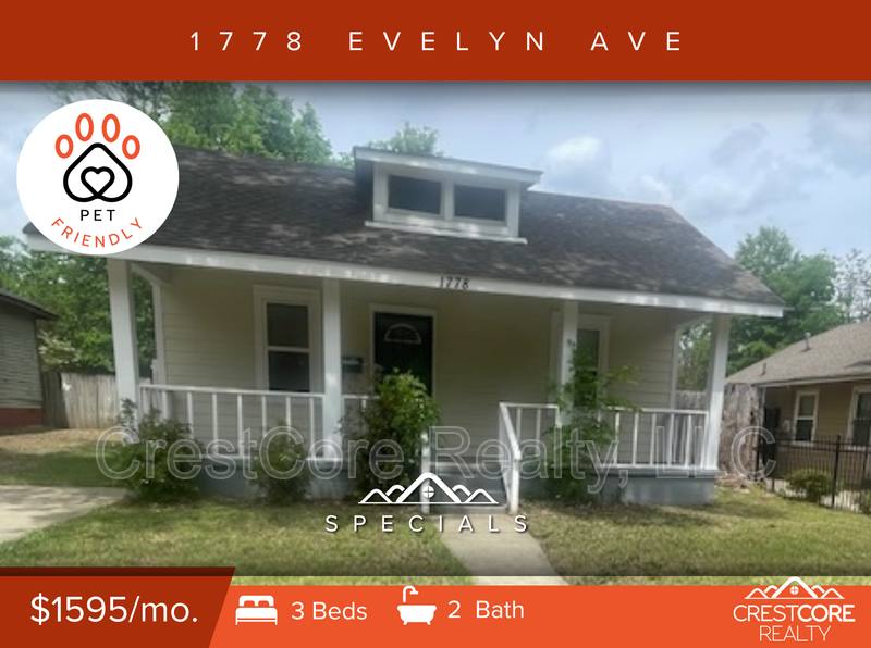 House for rent at 1778 Evelyn Ave, Memphis, TN 38114