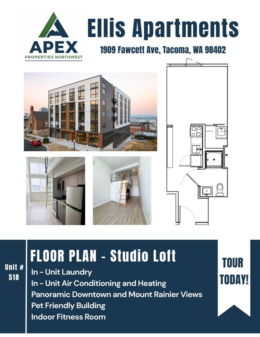 Apartment for rent at 1909 Fawcett Ave, Tacoma, WA 98402