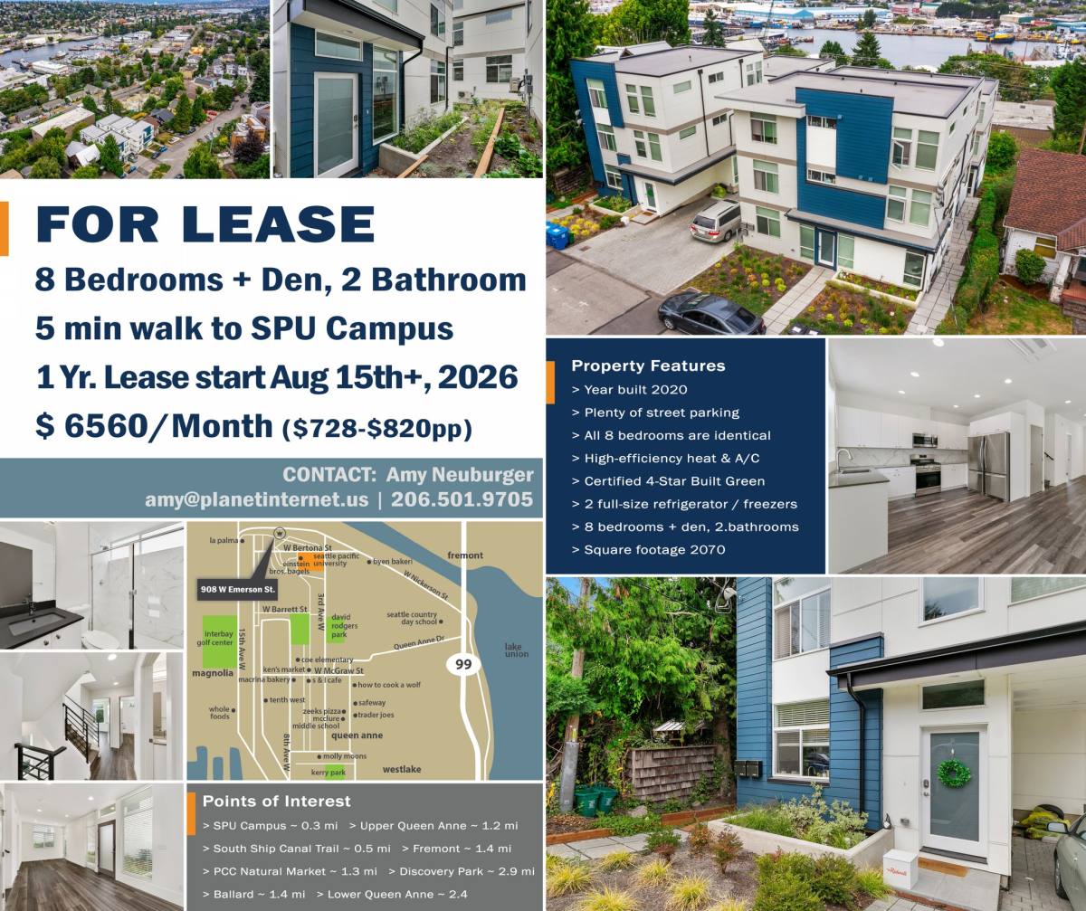 Townhouse for rent at 908 W Emerson St, Seattle, WA 98119