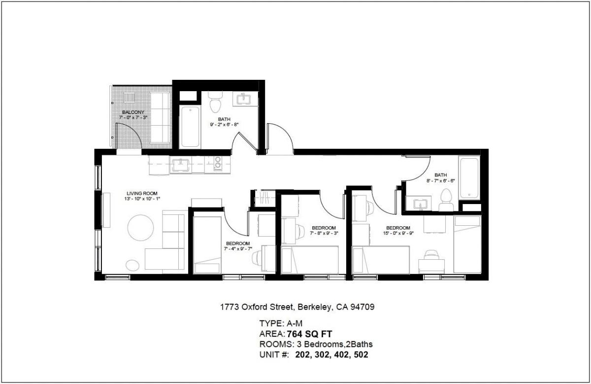 Apartment for rent at 1773 Oxford St, Berkeley, CA 94709