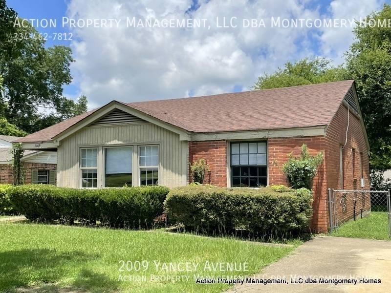 House for rent at 2009 Yancey Ave, Montgomery, AL 36107
