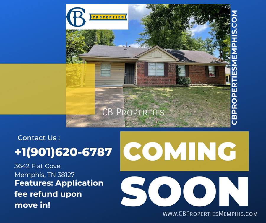 House for rent at 3642 Fiat Cove, Memphis, TN 38127