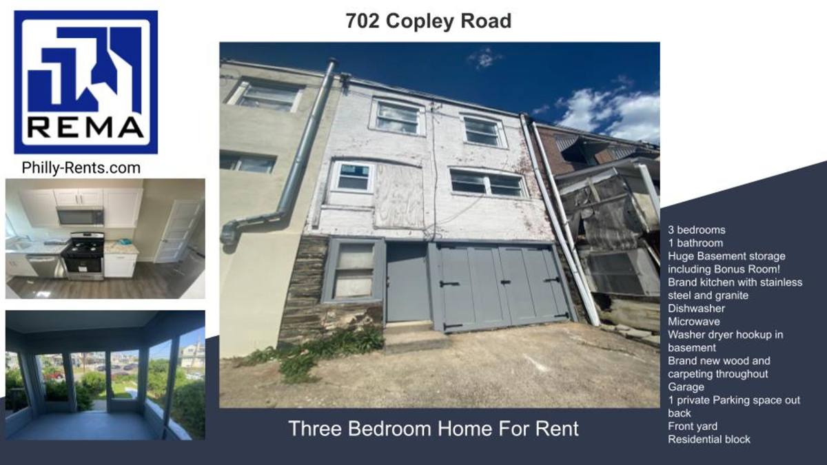 House for rent at 702 Copley Rd, Upper Darby, PA 19082