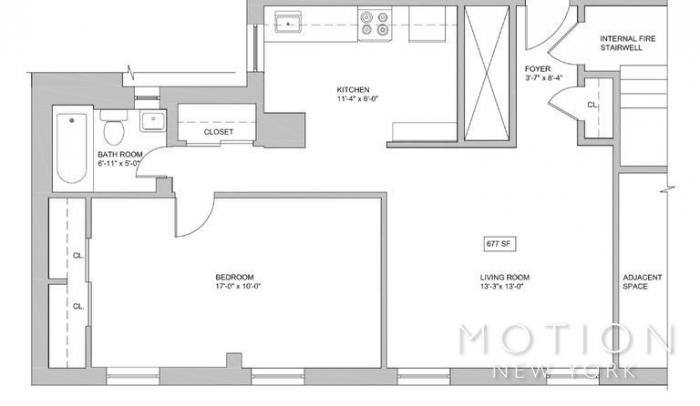 Apartment for rent at 305 W 45th St #4H, New York, NY 10036
