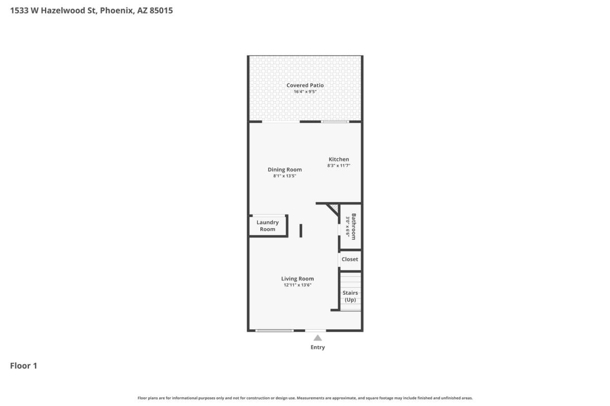 Townhouse for rent at 1533 W Hazelwood St, Phoenix, AZ 85015