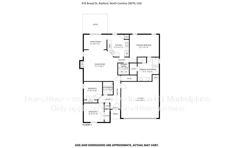 House for rent at 676 Broad Dr, Raeford, NC 28376