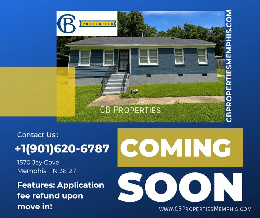 House for rent at 1570 Jay Cove, Memphis, TN 38127