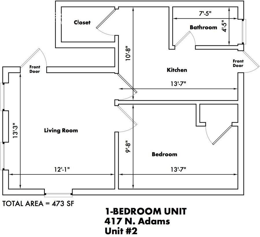 Apartment for rent at 417 N Adams St #2, Ypsilanti, MI 48197