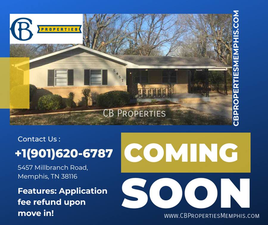 House for rent at 5457 Millbranch Rd, Memphis, TN 38116