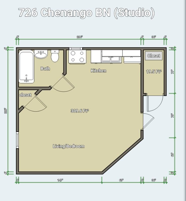 Apartment for rent at 726 Chenango St #BN1, Binghamton, NY 13901