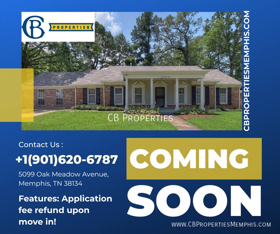 House for rent at 5099 Oak Meadow Ave, Memphis, TN 38134
