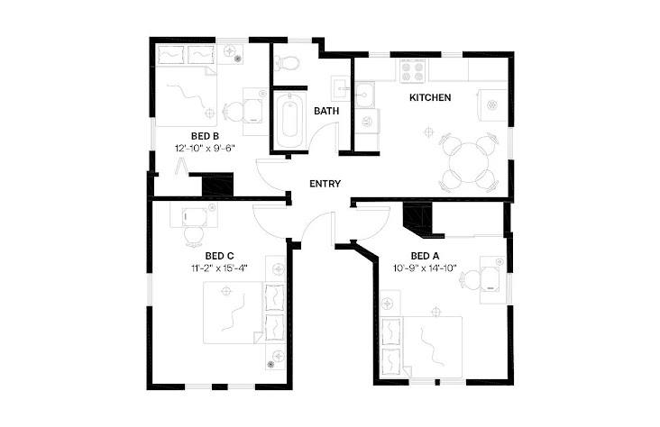 Apartment for rent at 101 1 2 Calumet #1, Roxbury Crossing, MA 02120