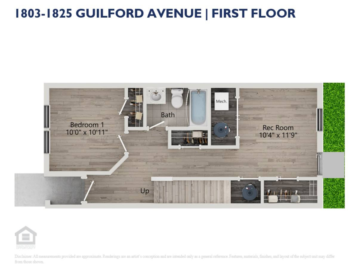 Townhouse for rent at 1801 - 1827 Guilford Ave, Baltimore, MD 21201