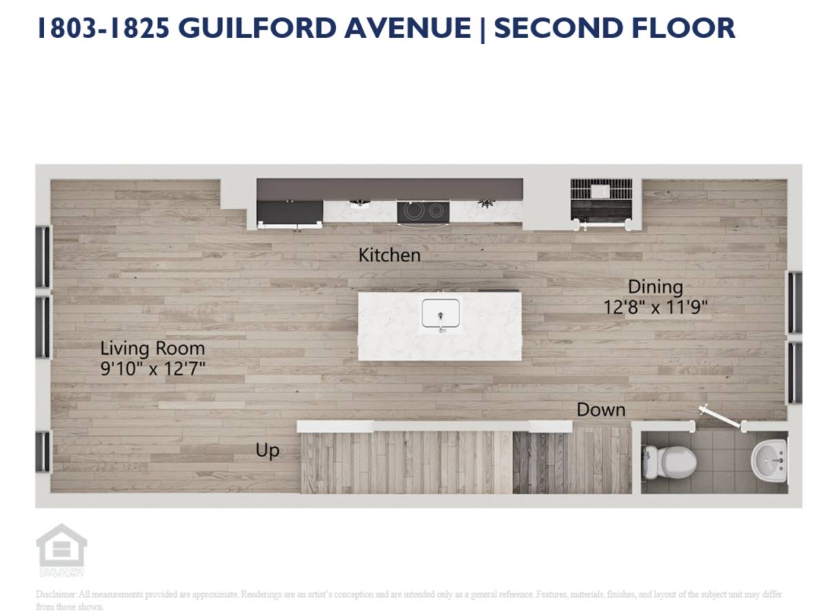 Townhouse for rent at 1801 - 1827 Guilford Ave, Baltimore, MD 21201