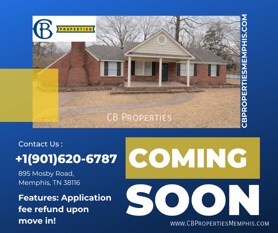 House for rent at 895 Mosby Rd, Memphis, TN 38116