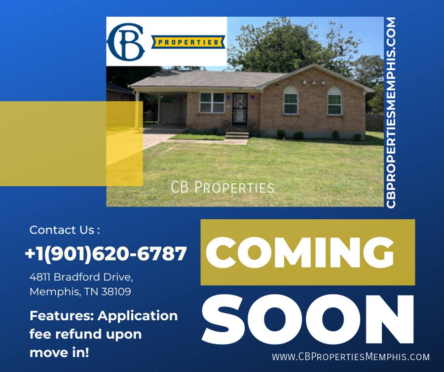 House for rent at 4811 Bradford Dr, Memphis, TN 38109
