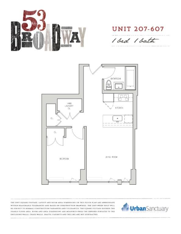 Apartment for rent at 53 Broadway #507, Brooklyn, NY 11249