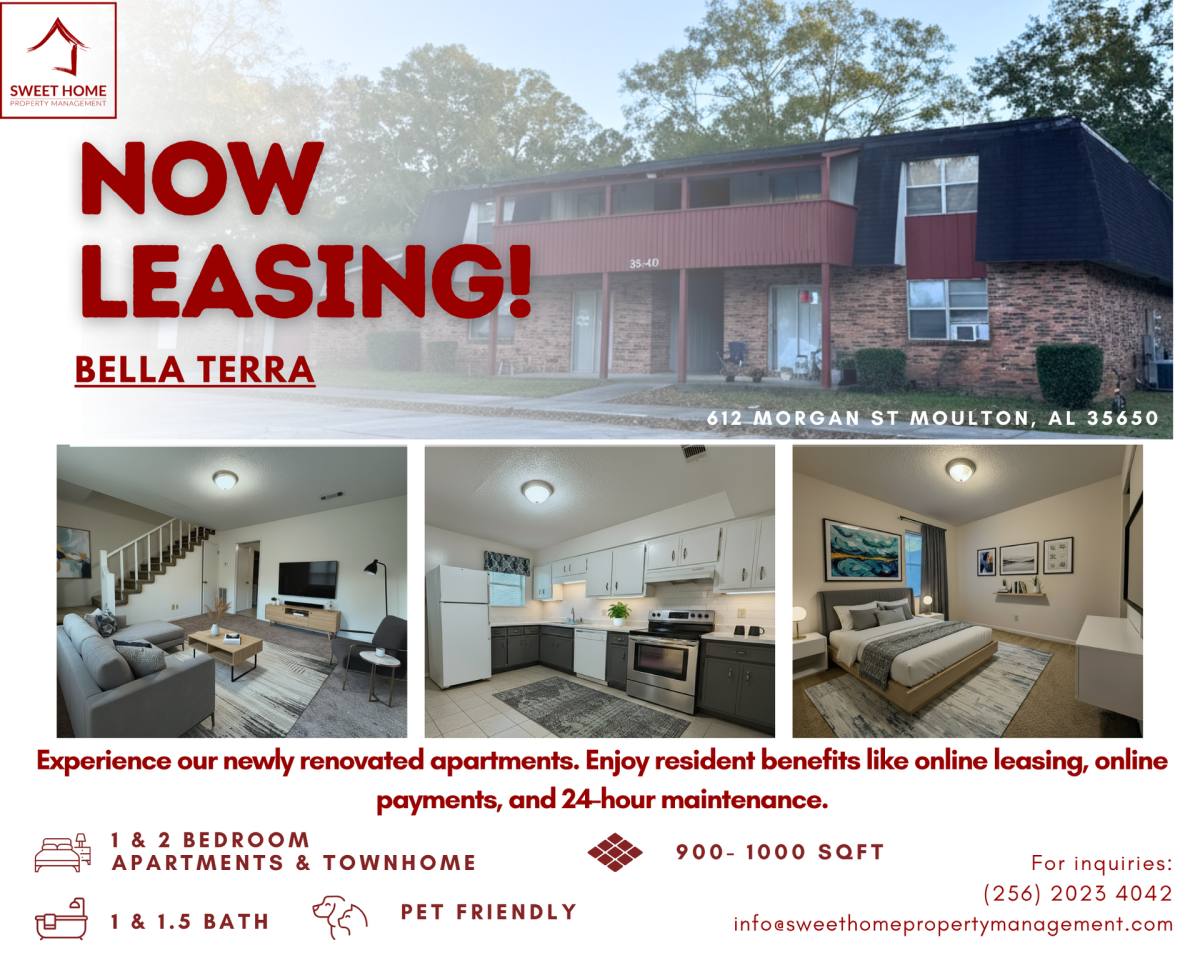 Townhouse for rent at 612 Morgan St, Moulton, AL 35650
