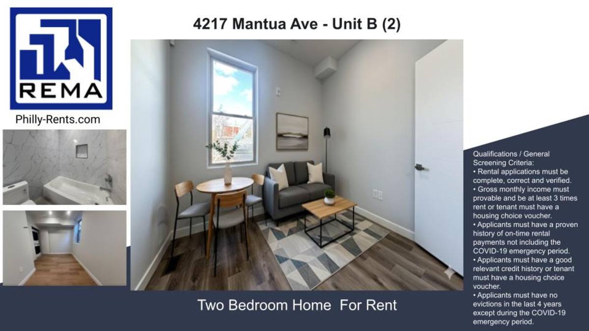 Apartment for rent at 4217 Mantua Ave, Philadelphia, PA 19104