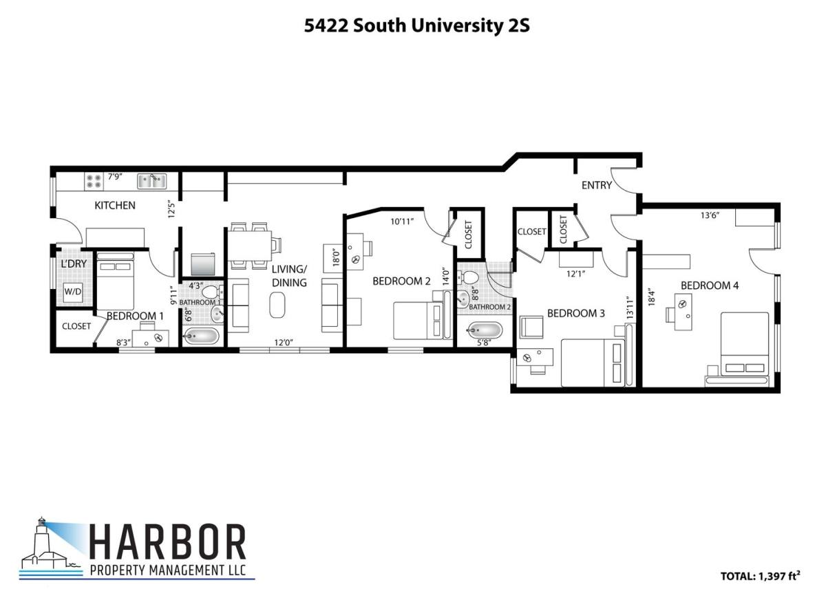Apartment for rent at 5424 S University Ave #2S, Chicago, IL 60615