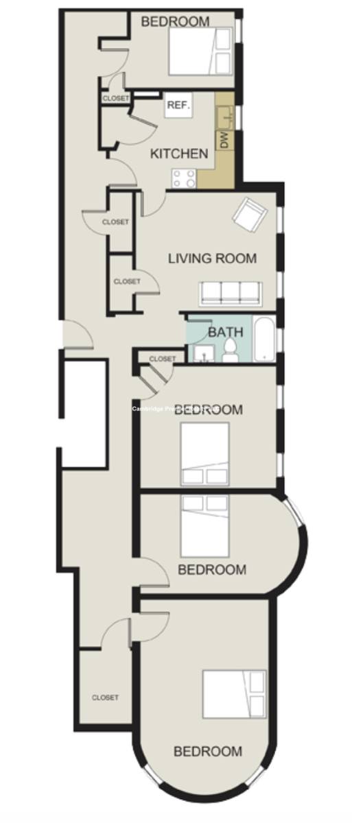 Apartment for rent at 1010 Massachusetts Ave #3, Cambridge, MA 02139