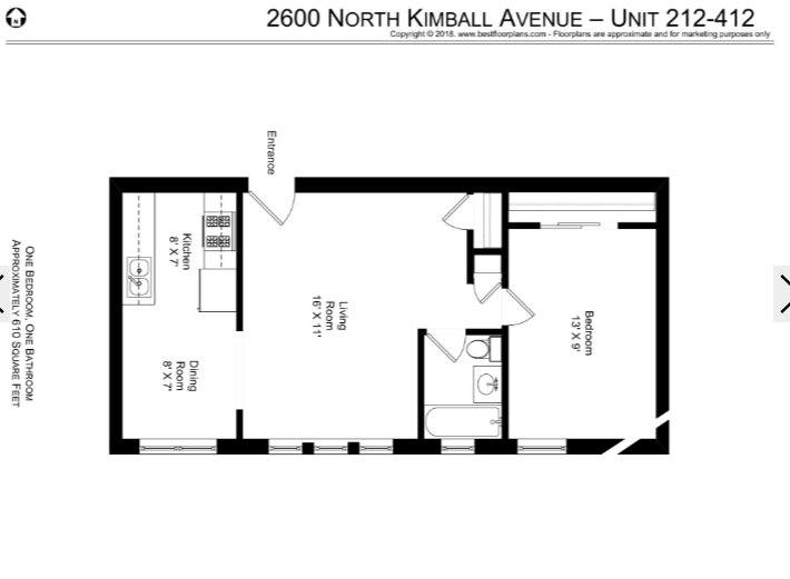 Apartment for rent at 2600 N Kimball Ave #4, Chicago, IL 60647